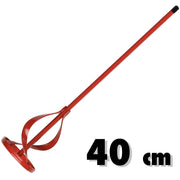 Trade Shop - Frusta In Acciaio Zincato Per Miscelatore Pittura Colla Malta Colore Rosso -