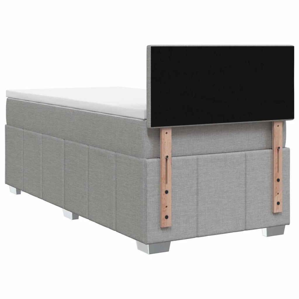 Letto box spring con materasso Grigio Chiaro 90 x 190 cm 3451101