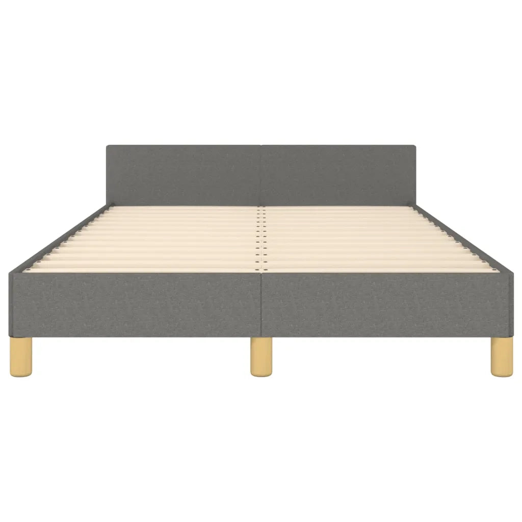 Letto matrimoniale | Letto per adulti | Giroletto senza Materasso Grigio Scuro 120x190 cm in Tessuto