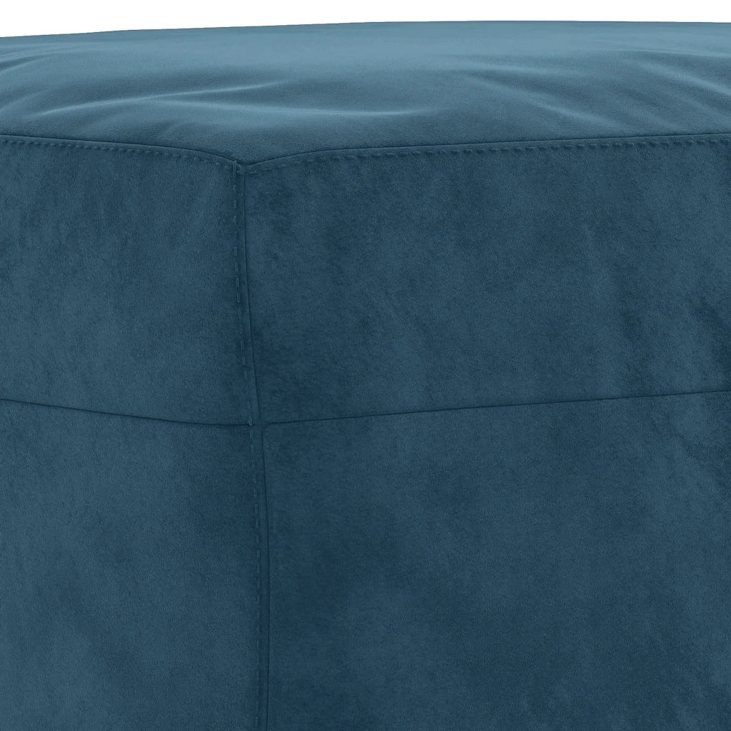 Set di Divani 3 pz con Cuscini Blu in Velluto 3202013
