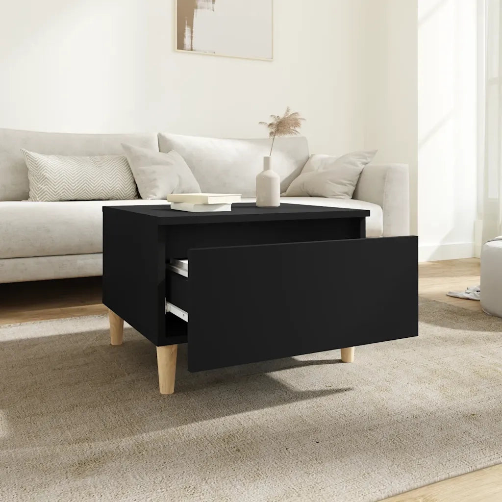 Tavolino-Tavolino da soggiorno-Tavolo Nero 50x46x35 cm in Legno Multistrato 152186
