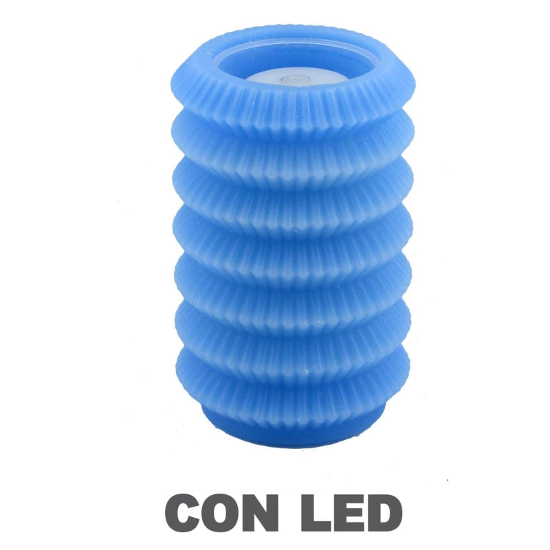 Candela led lanterna blu fontana cmÃ¸13,5h20