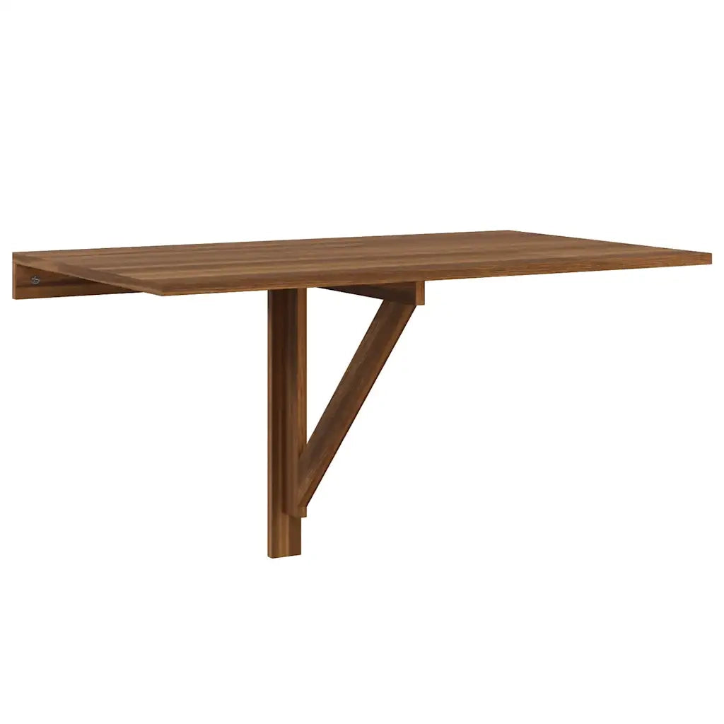 Tavolino-Tavolino da soggiorno-Tavolo Muro Pieghevole Rovere Marrone 100x60x56cm Multistrato