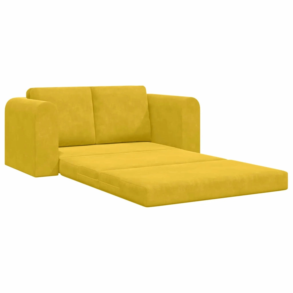 Divano letto | Sof¨¤ letto | Letto singolo Giallo 148 x 71 x 83 cm Velluto