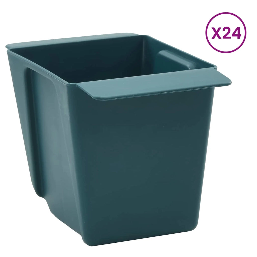 Fioriere per Euro pallet 24 pcs Verde 13,5 x 9 x 9,5 cm 42037222