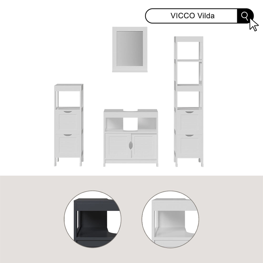 Vicco Specchio bagno Bianco 40 x 50 cm