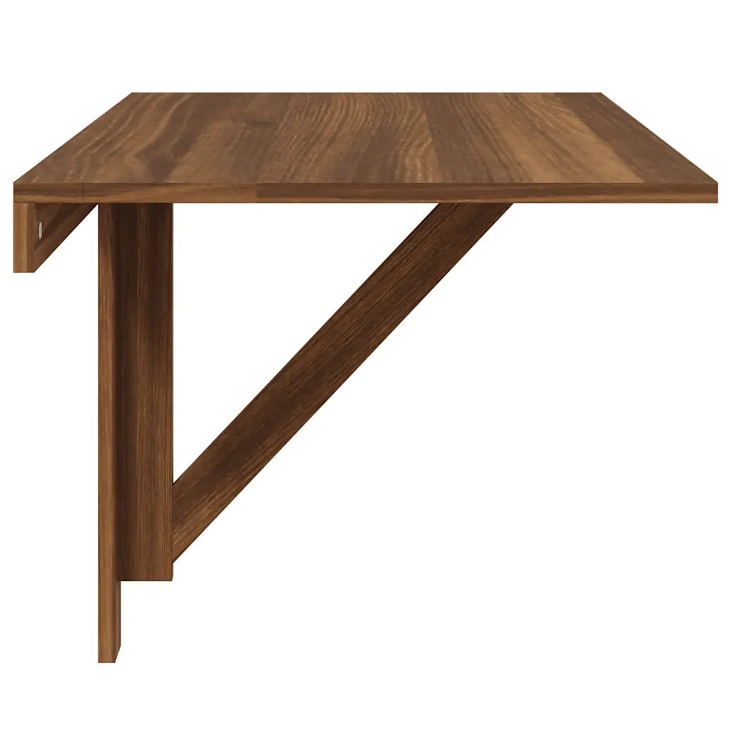 Tavolino-Tavolino da soggiorno-Tavolo Muro Pieghevole Rovere Marrone 100x60x56cm Multistrato