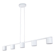 Lampada sospesa Mila bianca 100cm 5 luci GX53 Sigma