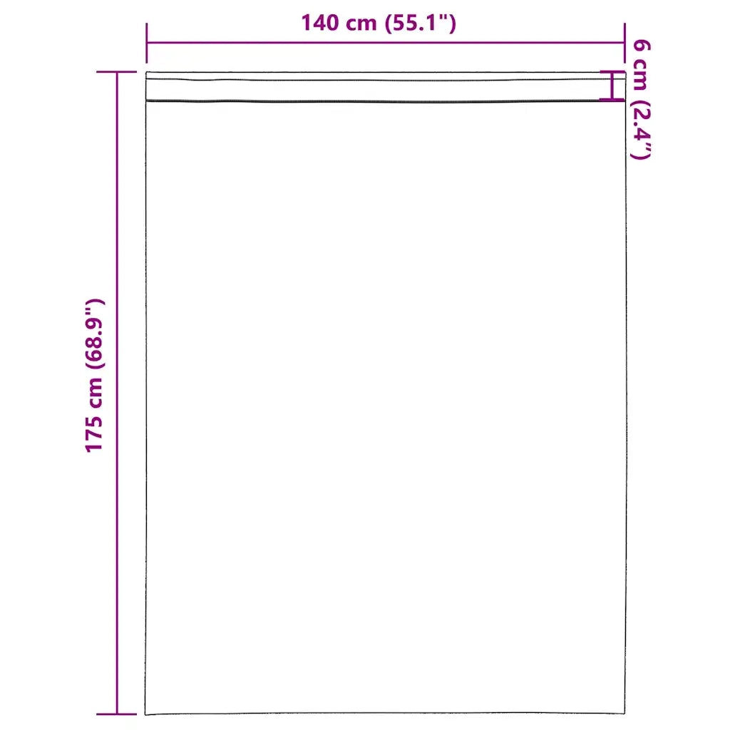 Tende in Voile con Tasche per Aste 2 pz Blu Reale