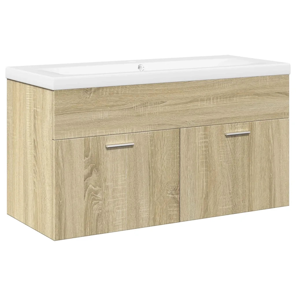 Mobile da Bagno con Lavabo Integrato Rovere Sonoma 3324985