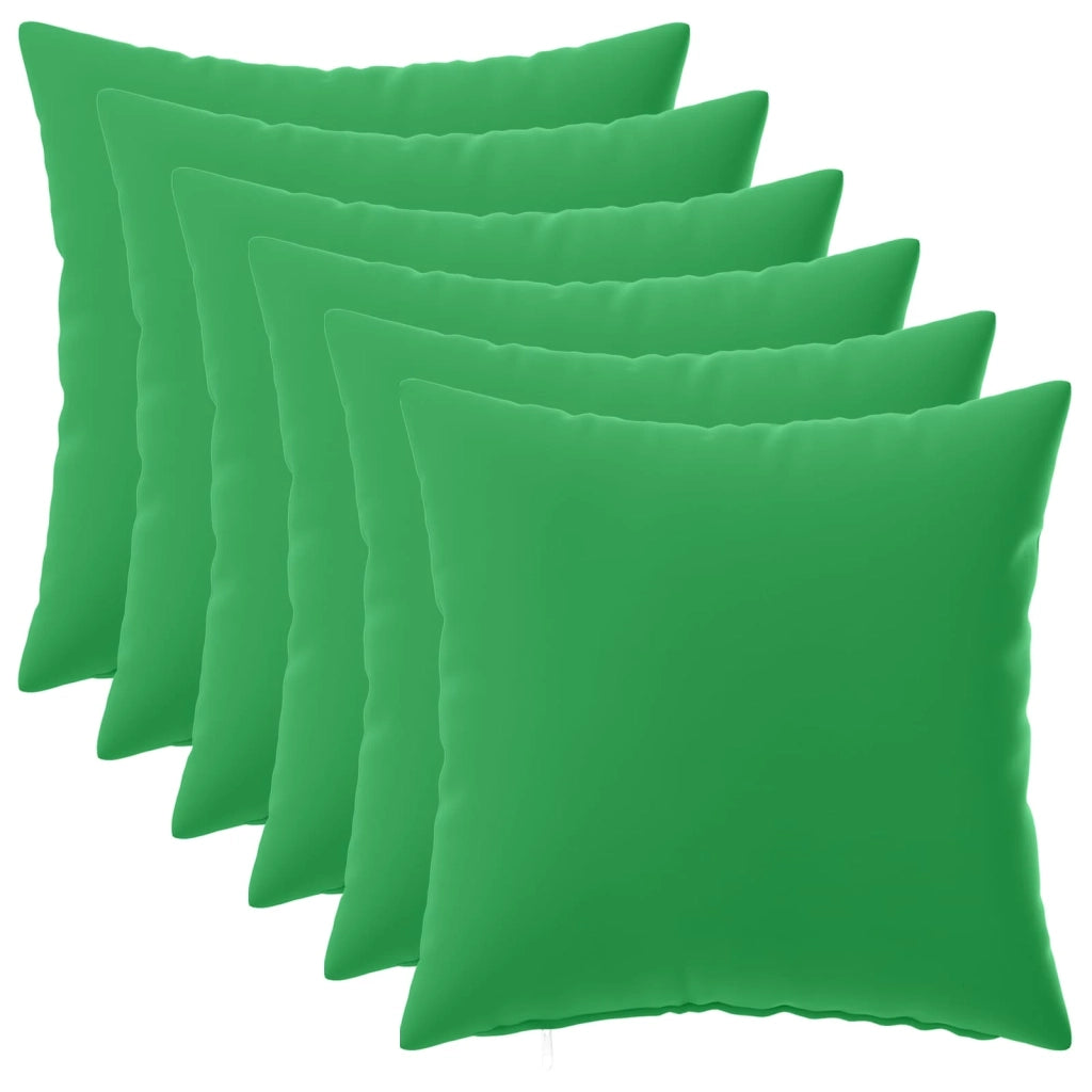 Federa 6 pcs HEERLEN Verde 40 x 40 cm Poliestere 908573