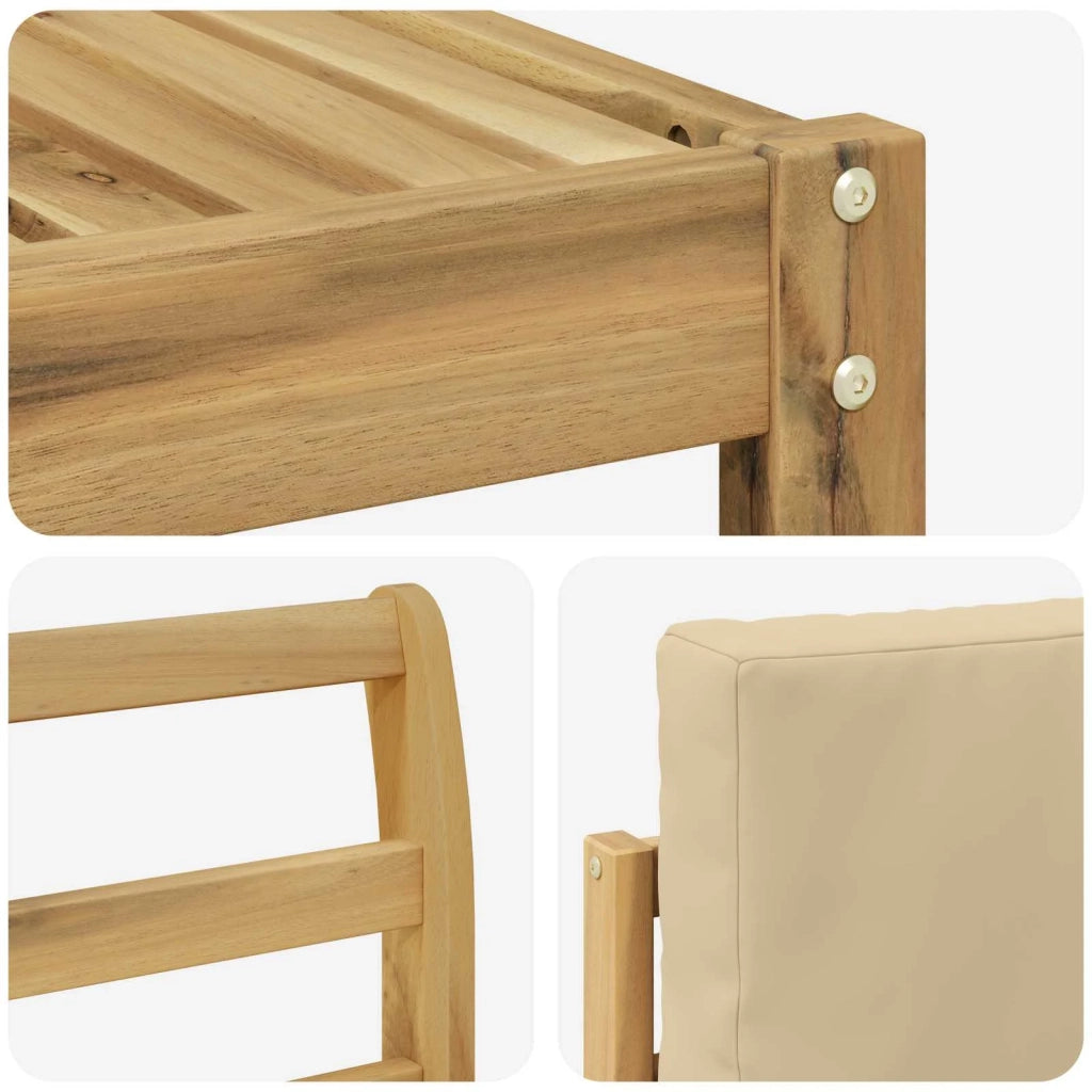 Set di divani da esterno con cuscino 6 pcs Bianco e Beige 3387527