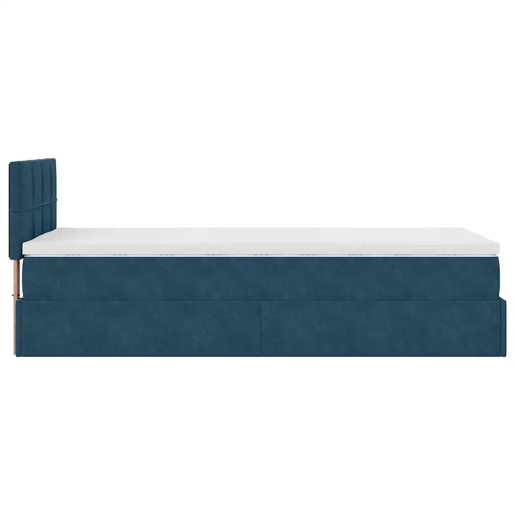 Struttura Letto Pouf con Materasso 100x200 cm Velluto 3312606