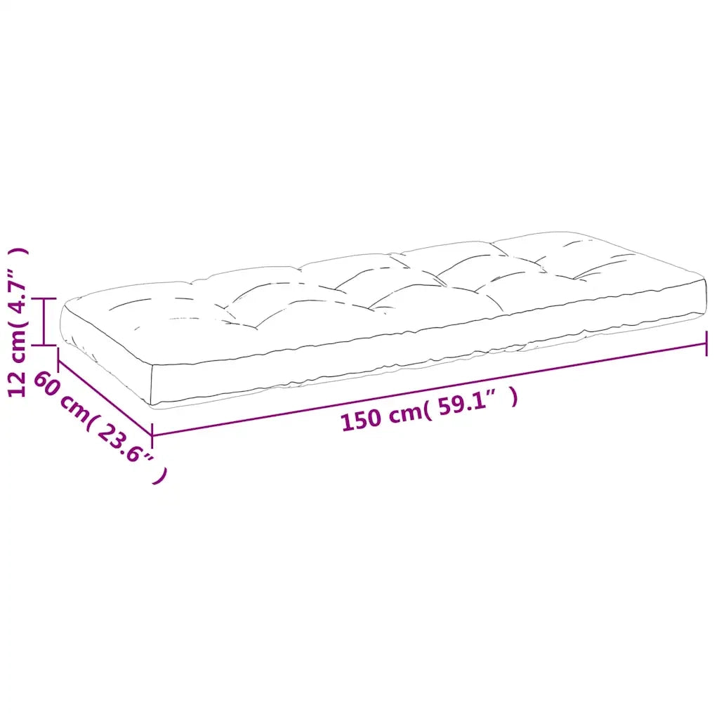 Cuscini per Pallet 2 pz Crema in Tessuto 360823