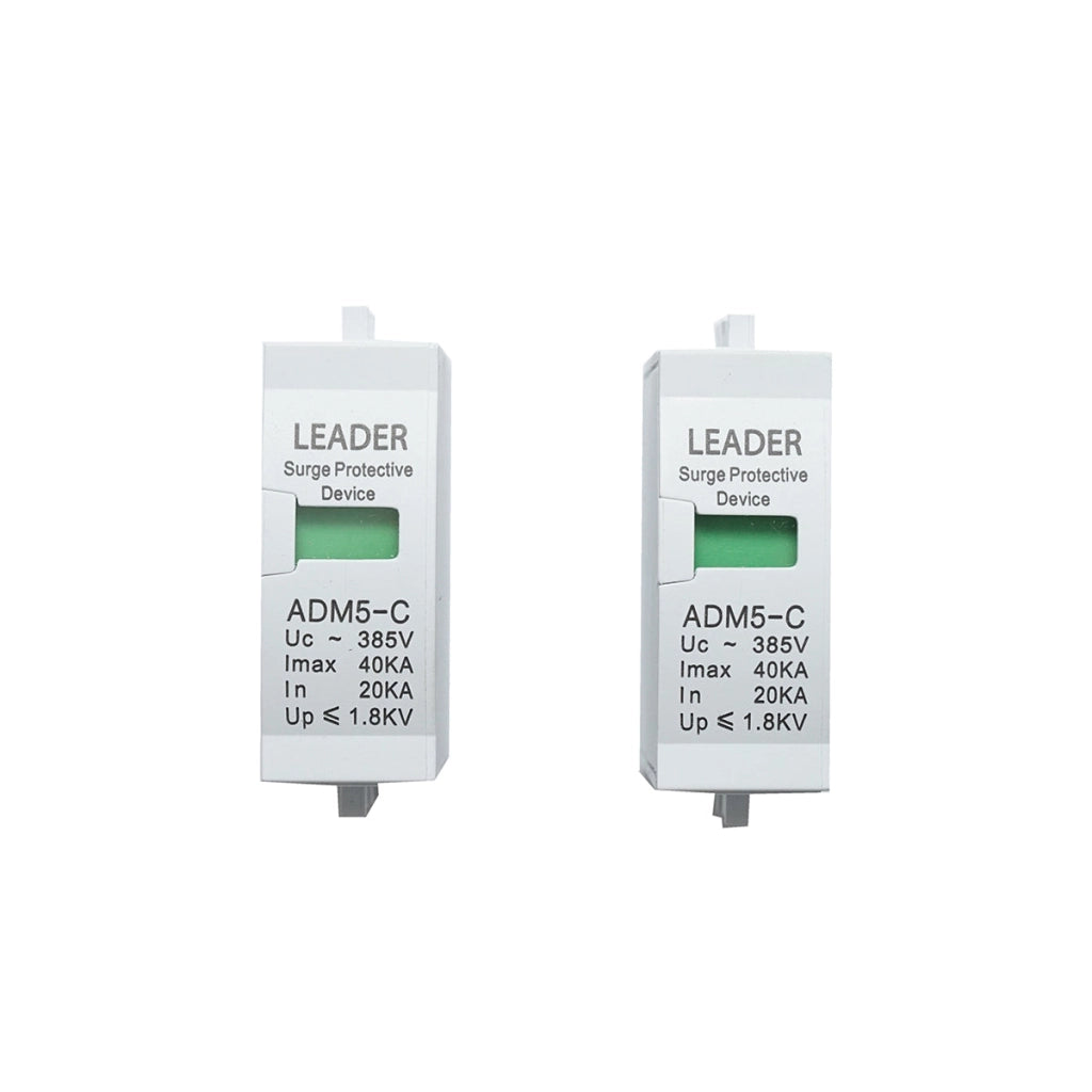 Set di 2 cartucce per scaricatore di sovratensione AC SPD 2P-40KA Leader
