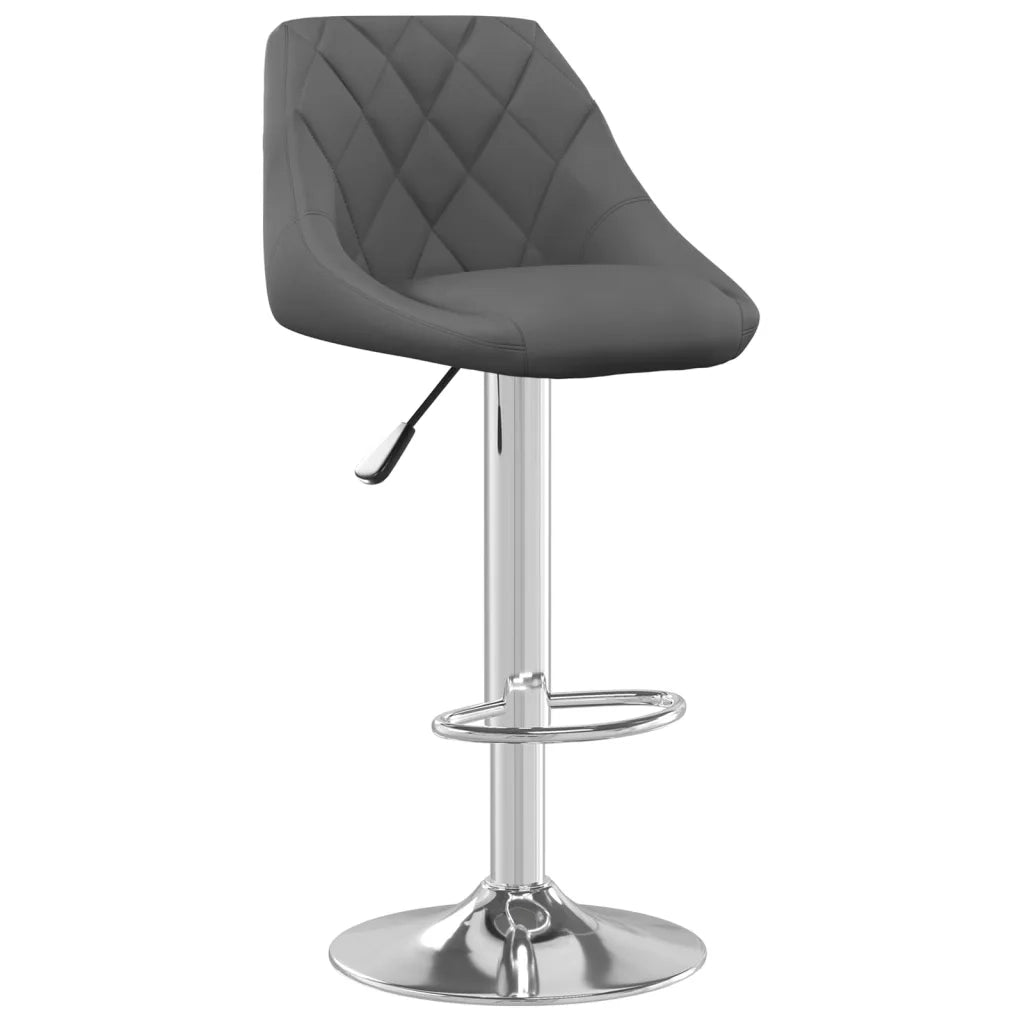 Sgabello da Bar Grigio Scuro in Velluto 335295