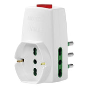 Adattatore S17+2P17/11+universale+interruttore bianco