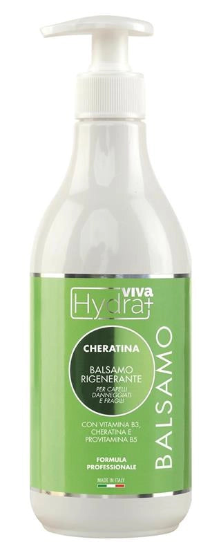 HYDRA VIVA BALSAMO RIGENERANTE CON CHERATINA VITAMINA B3 + B5 500 ML PER CAPELLI DANNEGGIATI
