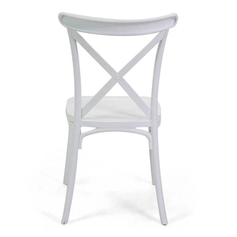Sedia polipropilene Cross bianco cm 47x51h45,5/90