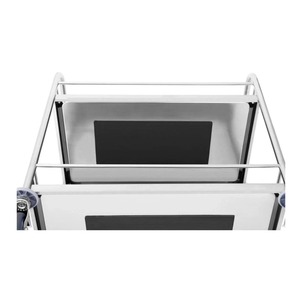 Carrello di servizio - 2 ripiani - 50 kg acciaio inox 14_0000932