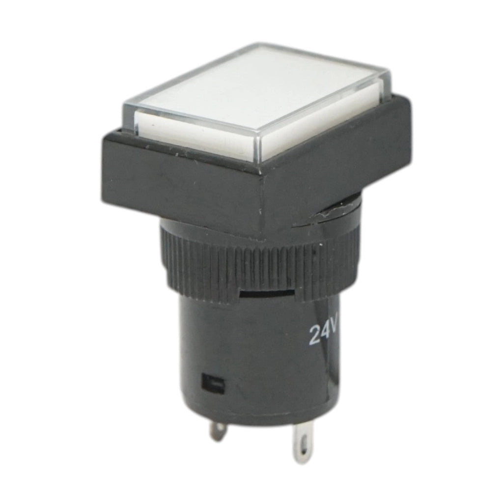 Indicatore di segnale industriale LED bianco 24V Ø 16mm quadrato Breckner Germany
