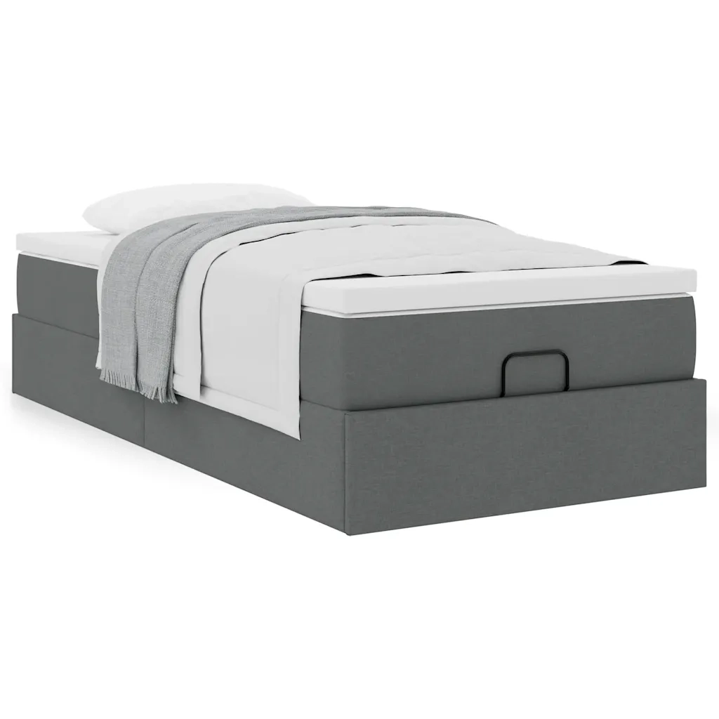 Struttura Letto Pouf con Materasso 180x200 cm in Tessuto 3311065