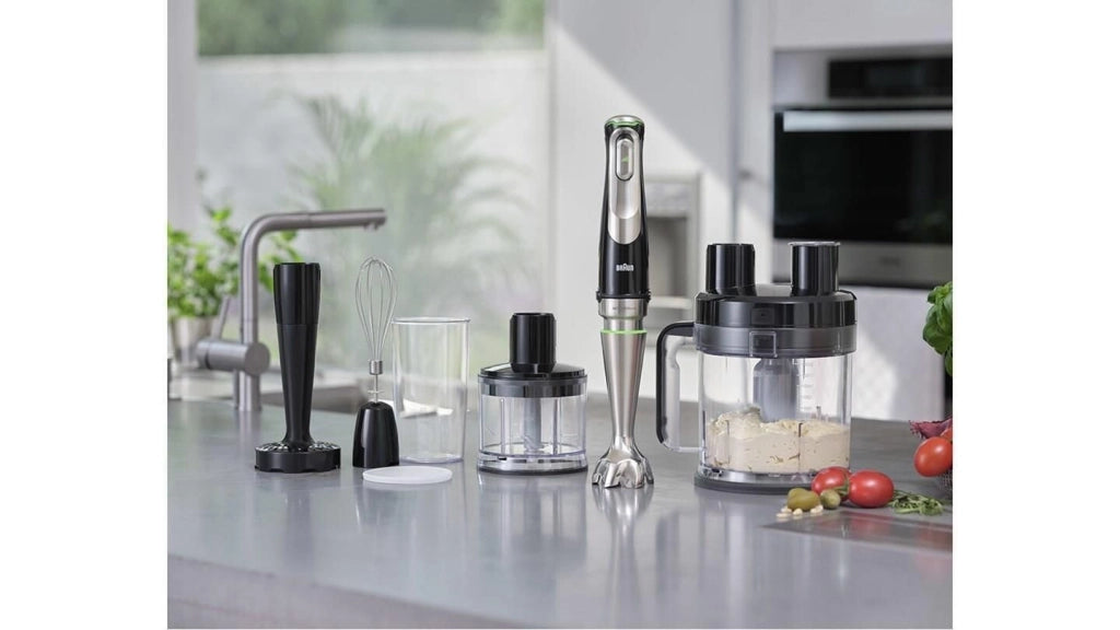 Braun MQ9187XLI MultiQuick 9 Frullatore ad Immersione 1200 W 0,6 L 3 velocita' ActiveBlade lavastoviglie colore Nero Acciaio Inox