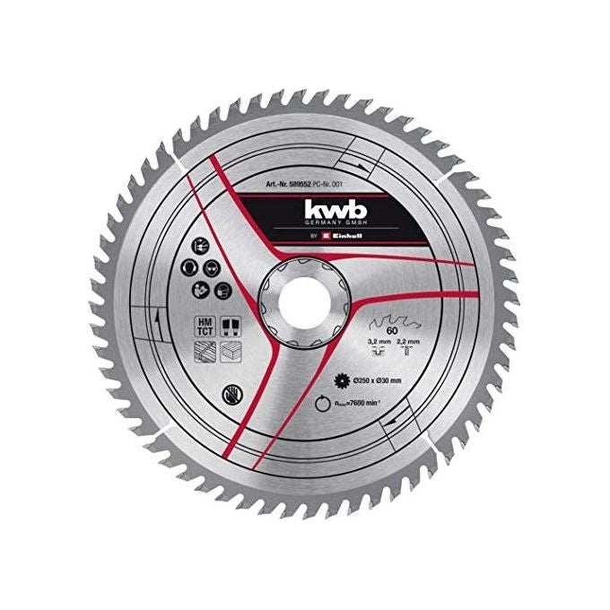 Kwb Lama Legno D.250X30 Mm - 60 Denti