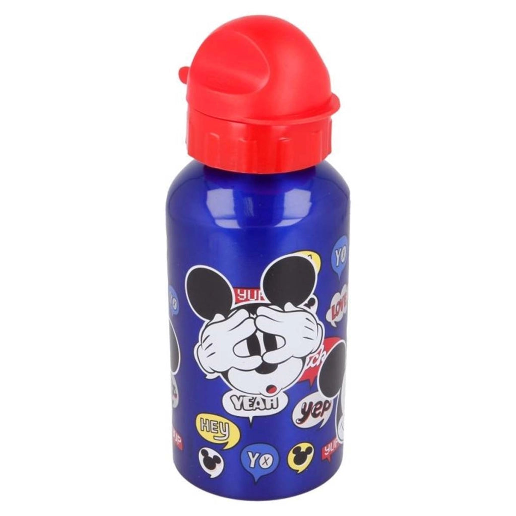 Borraccia per Bambini 500ml Tappo a tenuta stagna ermetico Blu / Rosso Mickey Mouse