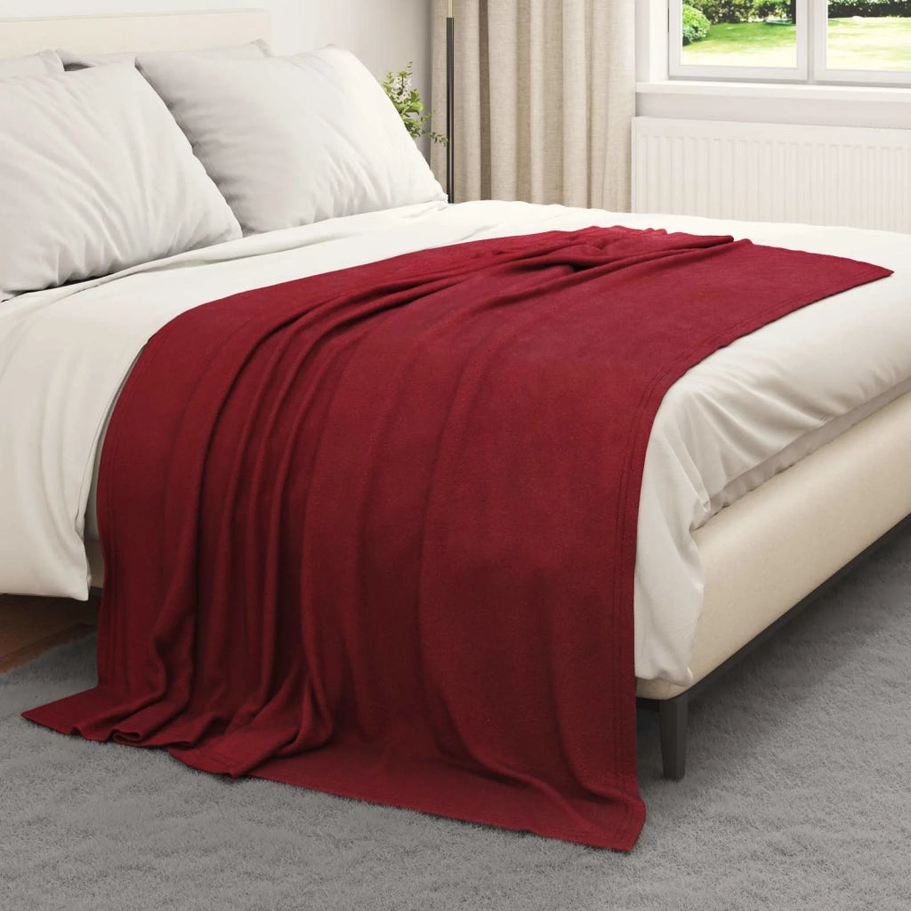 Coperta Rosso Bordeaux 200 x 150 cm Panno 42017030