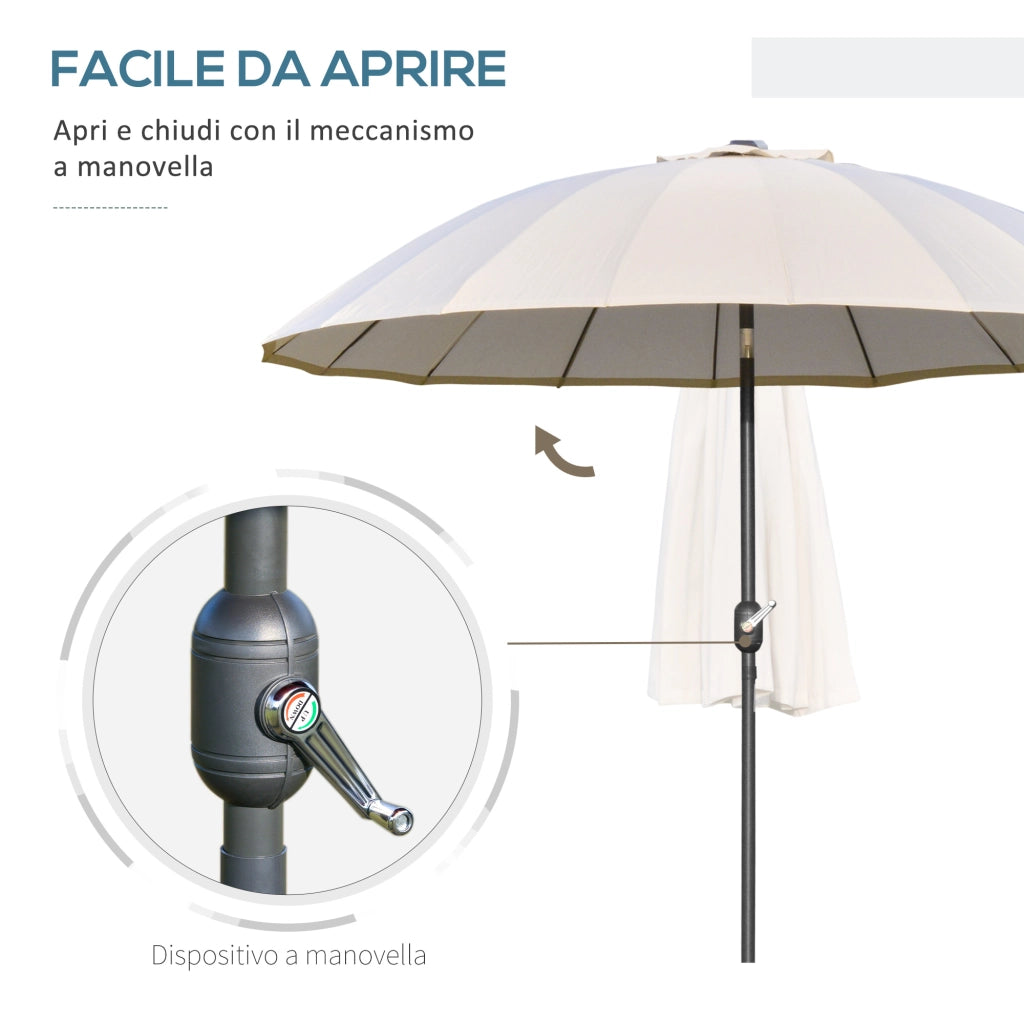 Ombrellone da Giardino 2.5x2.5m ¨C Minimal ¨C Crema