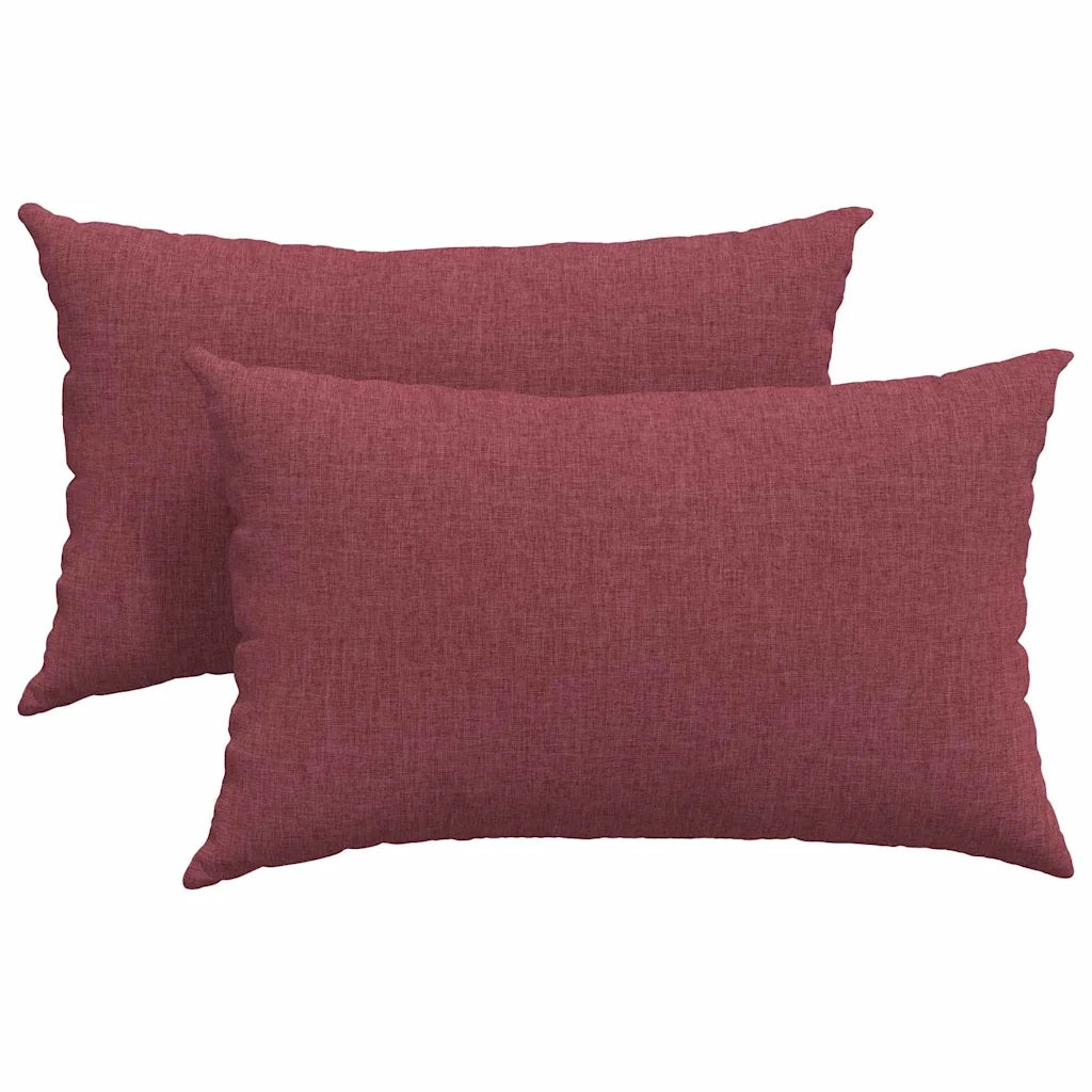 Cuscini da Divano 2 pcs Rosso Vino 50 x 30 cm Tessuto 42013613