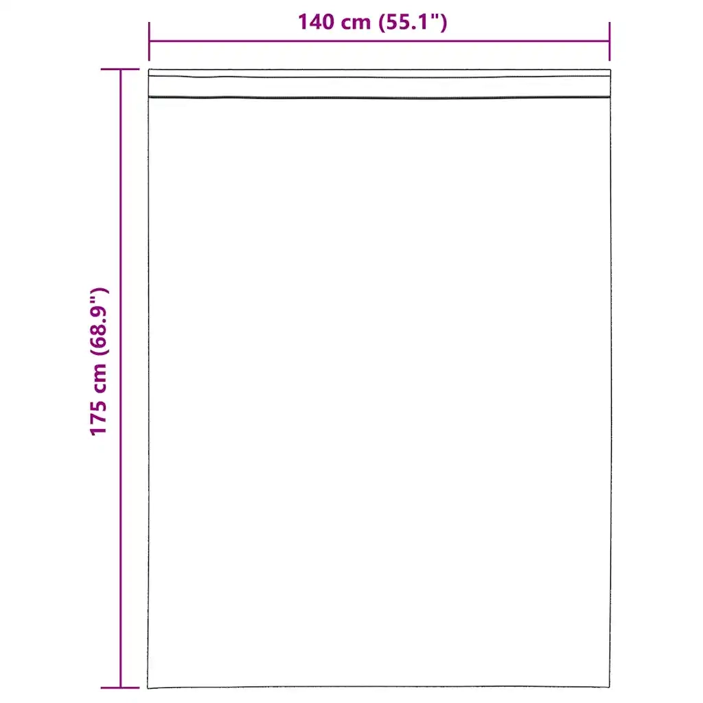 Tende in Voile con Linguetta 2 pz Marrone