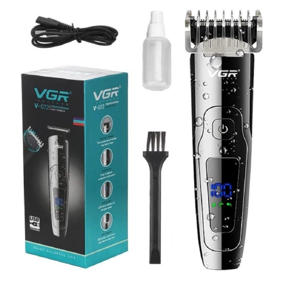 Tagliacapelli Professionale Impermeabile Ricaricabile Usb Trimmer Barba Vgr V072
