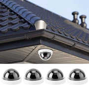 Domecamera simulata di sicurezza con luce LED rossa - 4 pezzi per uso interno ed esterno.