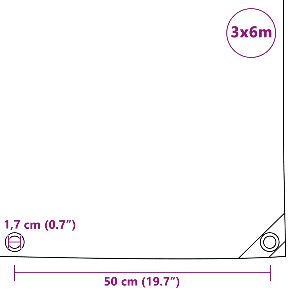 Telone 650 g/m² 3x6 m Grigio 43812