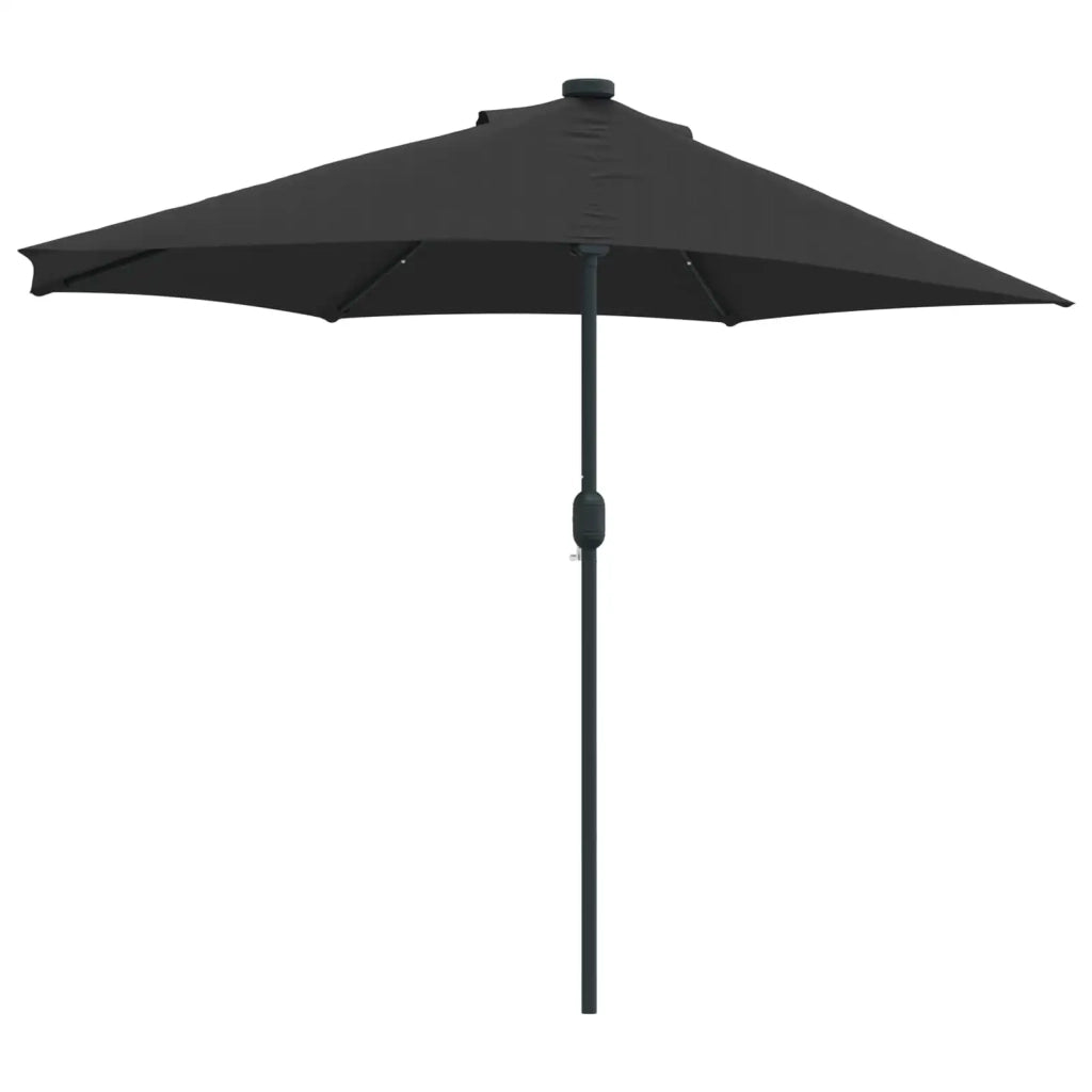 Ombrello da giardino-Ombrellone da spiaggia Nero 294 x 150 x 224 cm