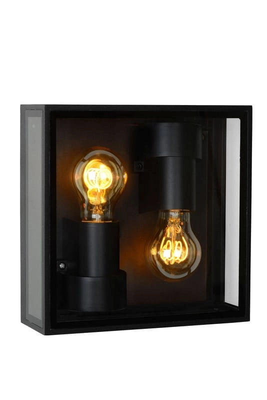 Lucide Dukan lampada parete/soffitto 2xE27 IP65 nera