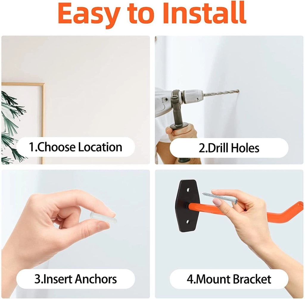 Supporto a Parete per Pneumatici ¨C Xylo ¨C Set da 4 Pezzi per Garage