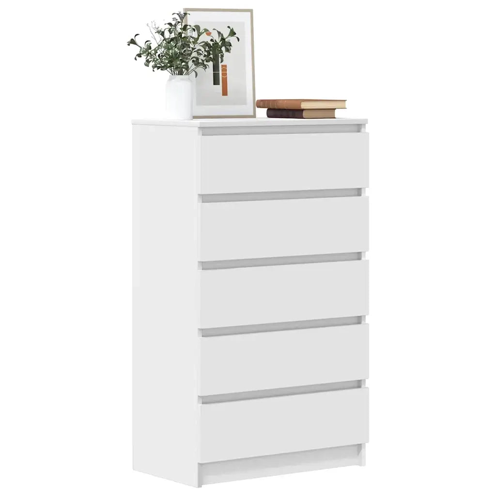 Cassettiera Bianca 60x36x103 cm in Legno Multistratocod mxl 129201