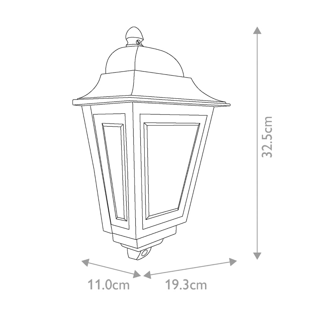 Applique esterna lanterna classica verde E27 IP44 Elstead