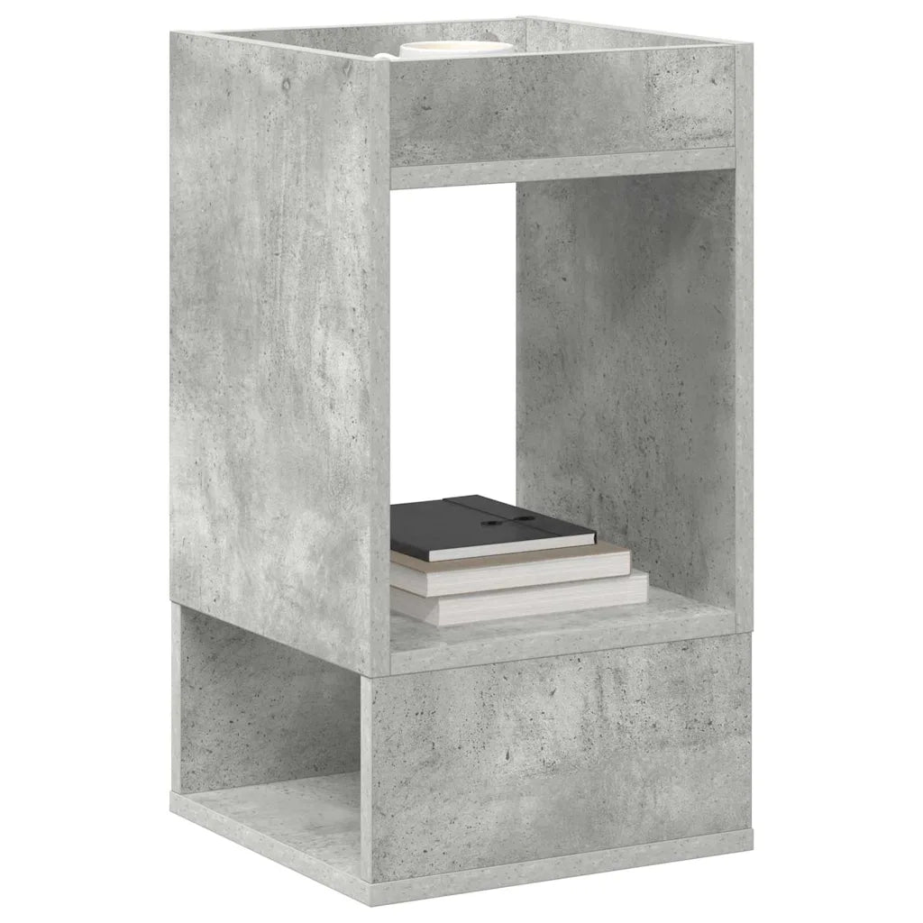 Tavolino 2 pz | Tavolo laterale Grigio cemento 30 x 30 x 56 cm Legno multistrato