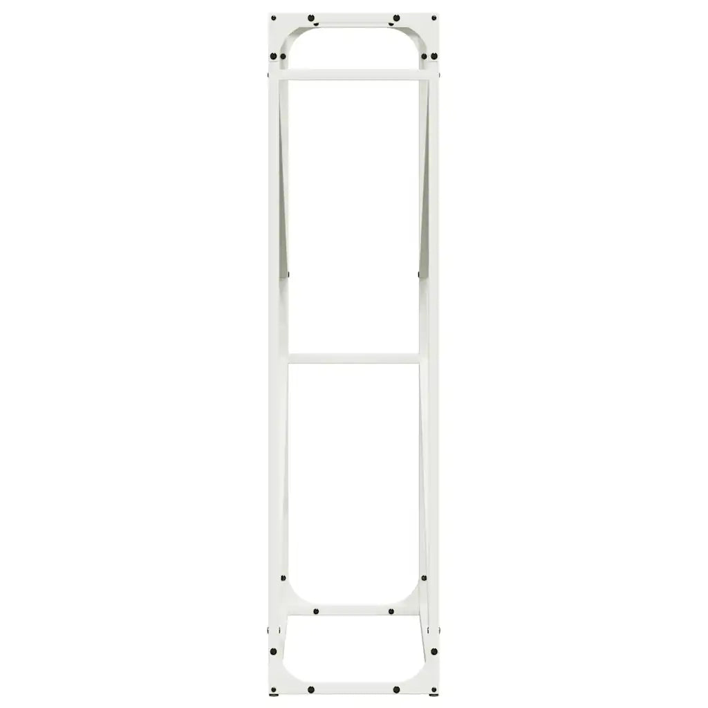 Rastrelliera per Legna da Ardere Bianca 60x25x100 cm 864328