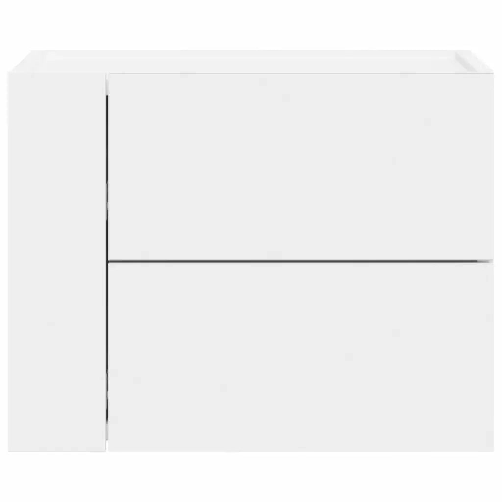 Comodini a Muro 2 pz Bianchi 45x30x35 cm 848326
