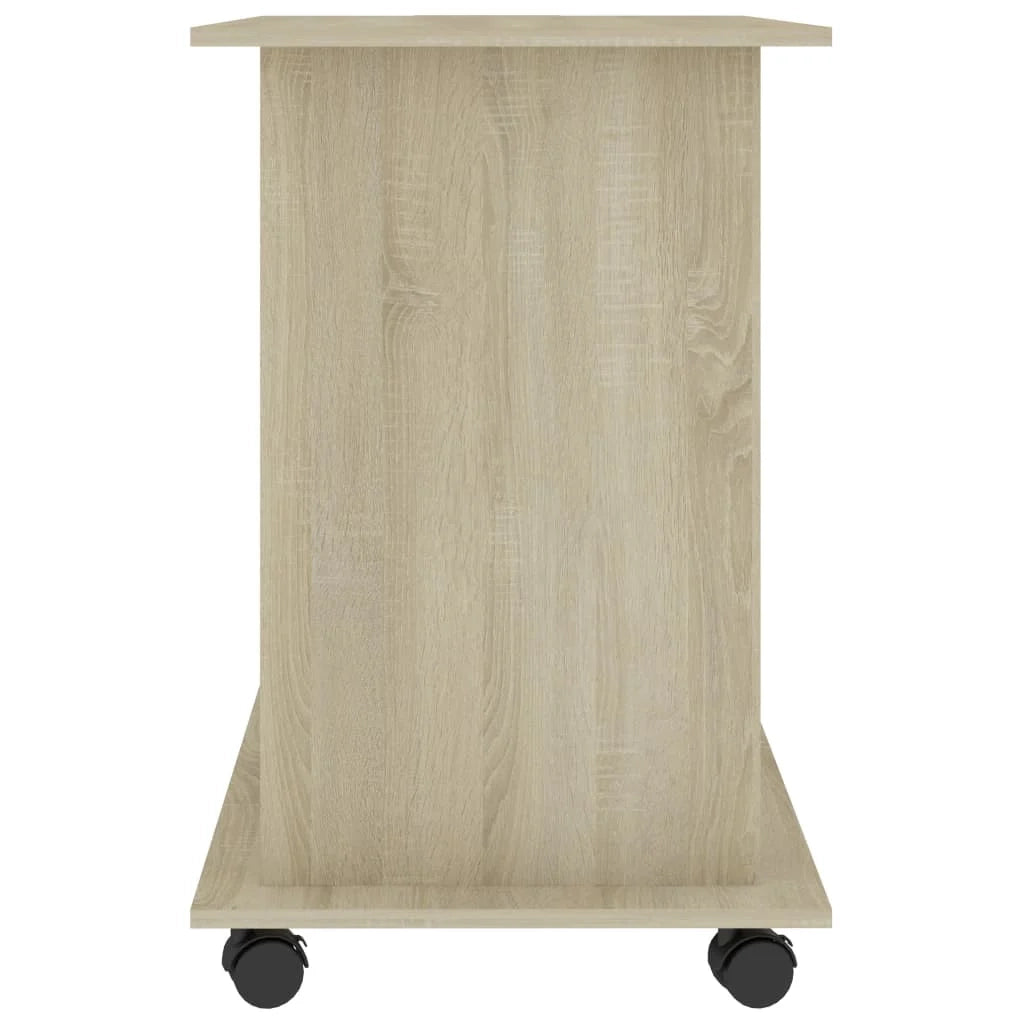 Scrivania tavolo postazione di lavoro mobile per computer studio per computer rovere Sonoma 80 x 50 x 75 cm legno ingegnerizzato marrone 02_0023729
