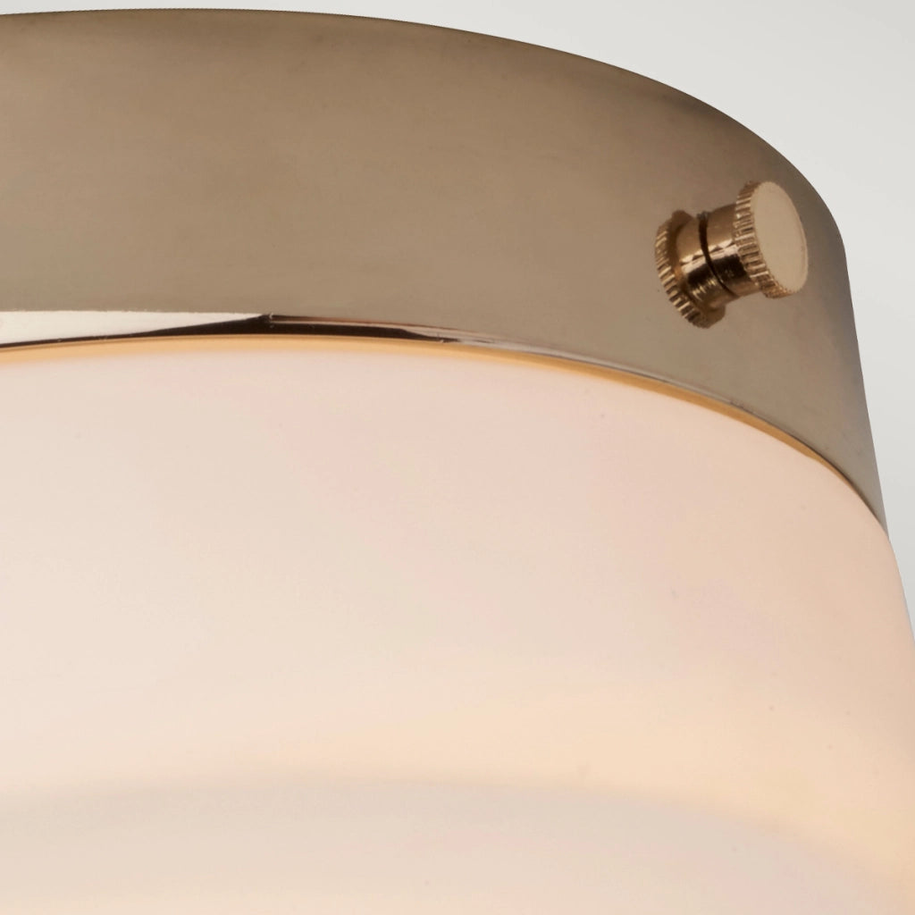 Plafoniera Tamar Elstead 23,5 cm oro vetro opale IP44