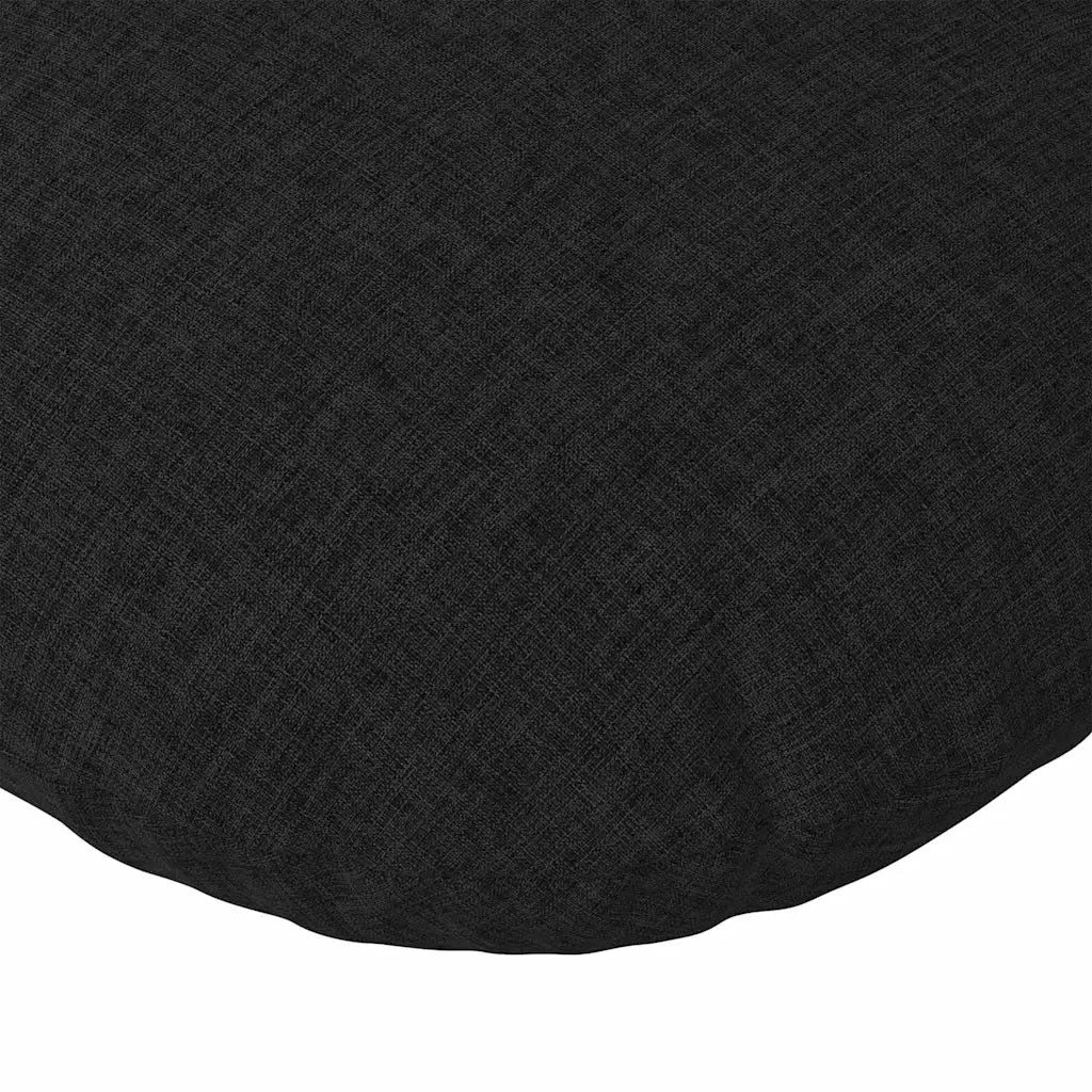 Cuscini per Seduta 2 pcs Nero Ø50 x 19 cm Tessuto 42014159