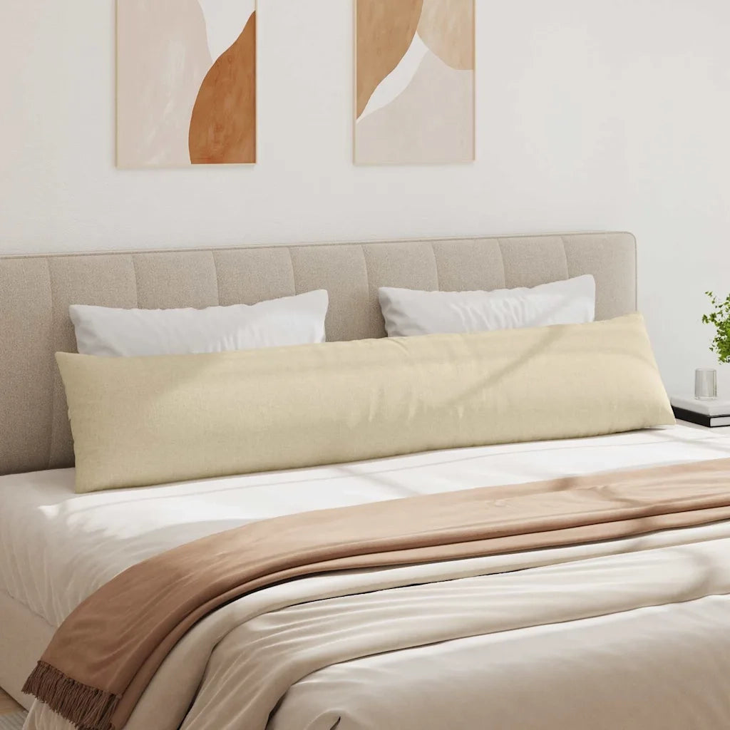 Cuscini da Divano 2 pcs Crema 200 x 40 cm Tessuto 42013875