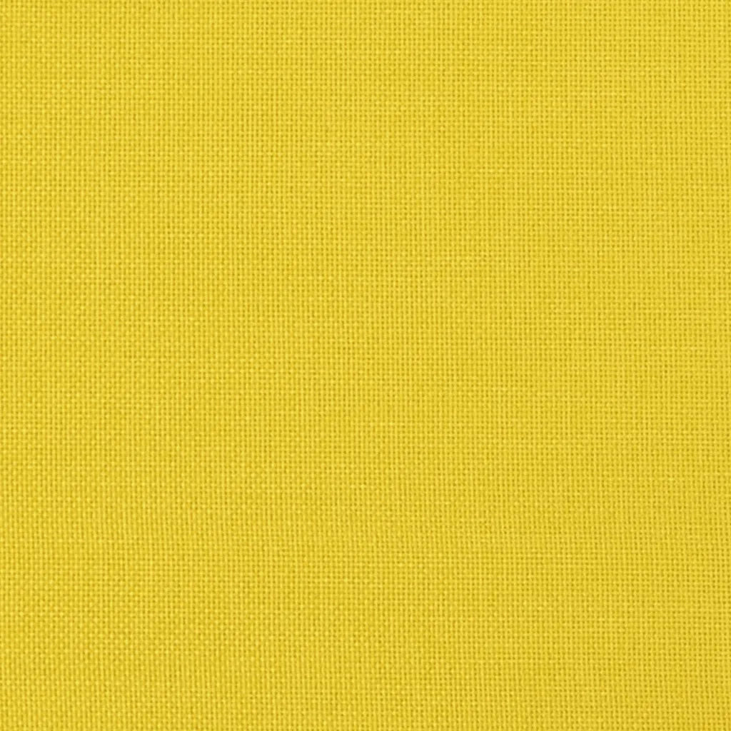Set di Divani 2 pz con Cuscini Giallo Chiaro in Tessuto