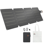Pannello Solare Portatile Pieghevole 36W con USB-A e USB-C IP67 ¨C Minimal ¨C Grigio